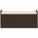 Storage Bench with Cushion Brown 115x51x52 Cm Poly Rattan