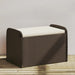 Storage Bench with Cushion Brown 80x51x52 Cm Poly Rattan