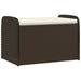 Storage Bench with Cushion Brown 80x51x52 Cm Poly Rattan