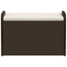 Storage Bench with Cushion Brown 80x51x52 Cm Poly Rattan