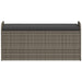 Storage Bench with Cushion Grey 115x51x52 Cm Poly Rattan