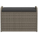 Storage Bench with Cushion Grey 80x51x52 Cm Poly Rattan