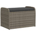 Storage Bench with Cushion Grey 80x51x52 Cm Poly Rattan