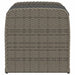 Storage Bench with Cushion Grey 80x51x52 Cm Poly Rattan