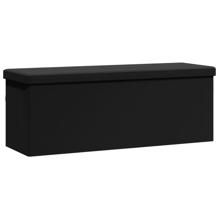 Storage Bench Foldable Black Pvc Tiakbl