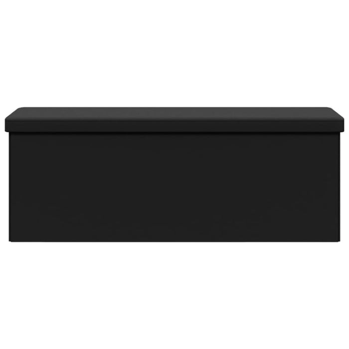 Storage Bench Foldable Black Pvc Tiakbl