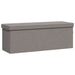 Storage Bench Foldable Light Grey Faux Linen Tiakbp