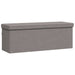 Storage Bench Foldable Light Grey Faux Linen Tiakbp