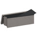 Storage Bench Foldable Light Grey Faux Linen Tiakbp