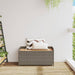 Storage Bench Grey 100x50x52 Cm Poly Rattan and Acacia Wood