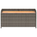 Storage Bench Grey 100x50x52 Cm Poly Rattan and Acacia Wood