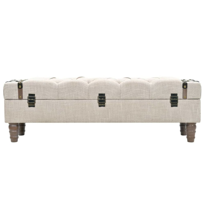 Storage Bench Solid Wood and Steel 111x34x37 Cm Xapilt