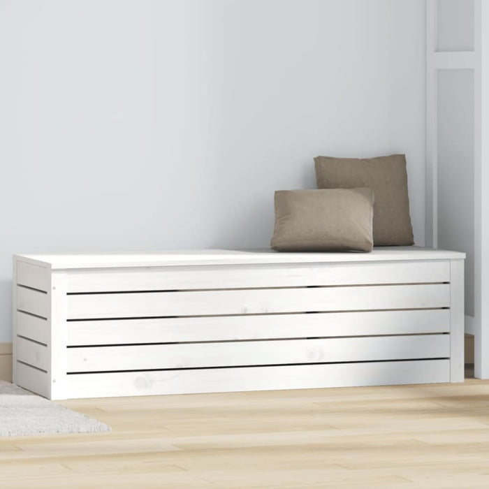 Storage Box White 109x36.5x33 Cm Solid Wood Pine Nxtlxp