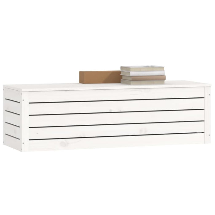 Storage Box White 109x36.5x33 Cm Solid Wood Pine Nxtlxp