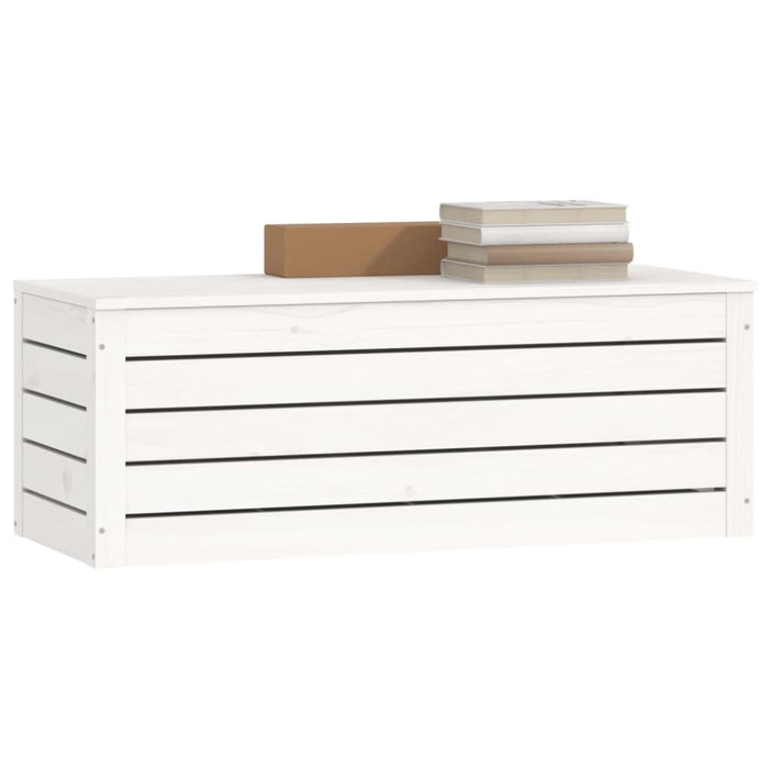 Storage Box White 89x36.5x33 Cm Solid Wood Pine Nxtlxb