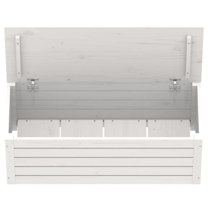 Storage Box White 89x36.5x33 Cm Solid Wood Pine Nxtlxb