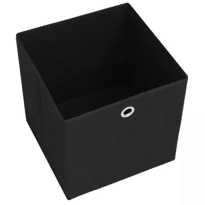 Storage Boxes 10 Pcs Non-woven Fabric 32x32x32 Cm Black