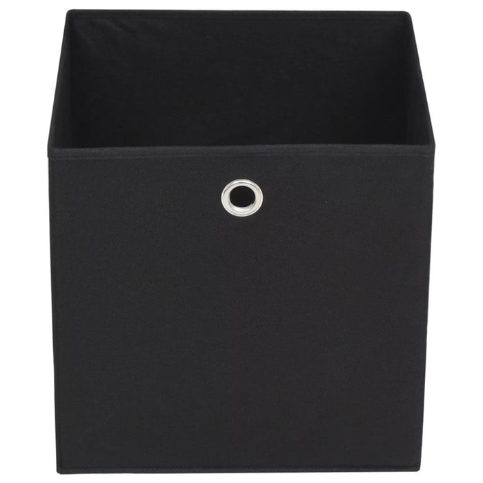 Storage Boxes 10 Pcs Non-woven Fabric 32x32x32 Cm Black