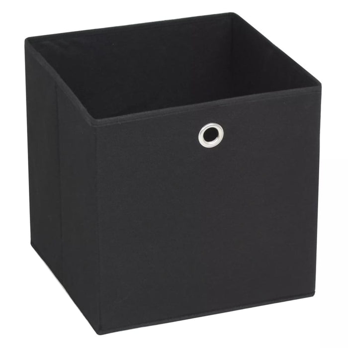 Storage Boxes 10 Pcs Non-woven Fabric 32x32x32 Cm Black