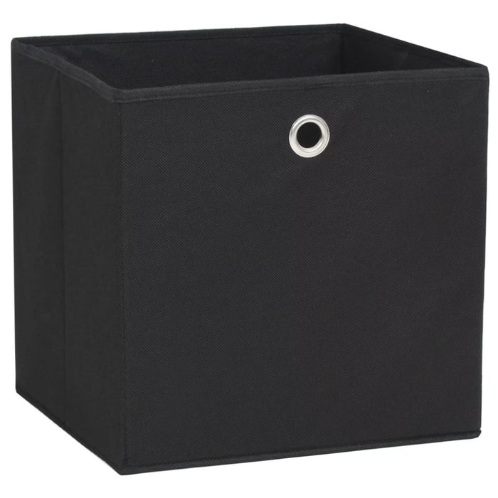Storage Boxes 10 Pcs Non-woven Fabric 32x32x32 Cm Black