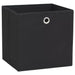Storage Boxes 10 Pcs Non-woven Fabric 32x32x32 Cm Black