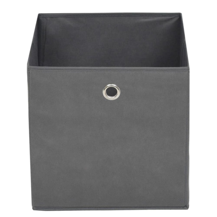 Storage Boxes 10 Pcs Non-woven Fabric 32x32x32 Cm Grey