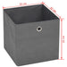 Storage Boxes 10 Pcs Non-woven Fabric 32x32x32 Cm Grey