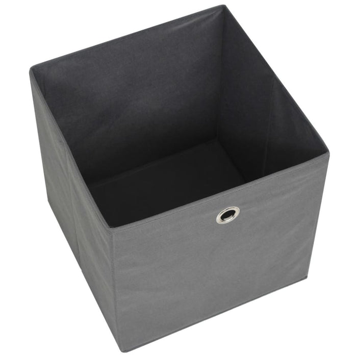 Storage Boxes 10 Pcs Non-woven Fabric 32x32x32 Cm Grey