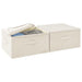 Storage Boxes 2 Pcs Fabric 43x34x23 Cm Cream Ttxkoo