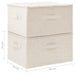 Storage Boxes 2 Pcs Fabric 43x34x23 Cm Cream Ttxkoo