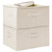 Storage Boxes 2 Pcs Fabric 43x34x23 Cm Cream Ttxkoo