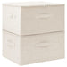 Storage Boxes 2 Pcs Fabric 43x34x23 Cm Cream Ttxkoo