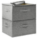 Storage Boxes 2 Pcs Fabric 43x34x23 Cm Grey Ttxkob
