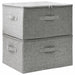 Storage Boxes 2 Pcs Fabric 43x34x23 Cm Grey Ttxkob