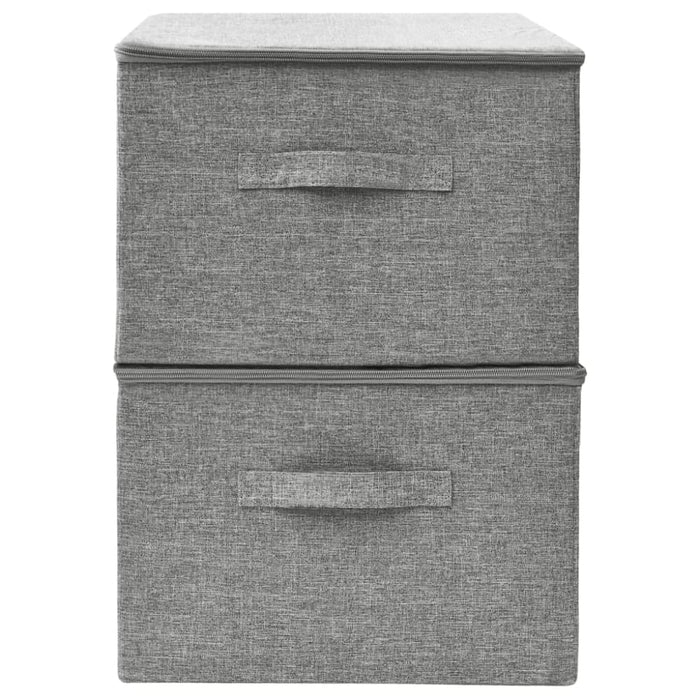 Storage Boxes 2 Pcs Fabric 43x34x23 Cm Grey Ttxkob