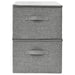 Storage Boxes 2 Pcs Fabric 43x34x23 Cm Grey Ttxkob