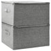 Storage Boxes 2 Pcs Fabric 43x34x23 Cm Grey Ttxkob