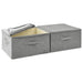 Storage Boxes 2 Pcs Fabric 43x34x23 Cm Grey Ttxkob