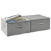 Storage Boxes 2 Pcs Fabric 43x34x23 Cm Grey Ttxkob
