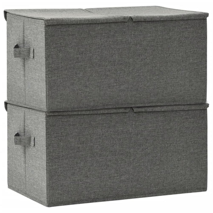 Storage Boxes 2 Pcs Fabric 50x30x25 Cm Anthracite Ttxkot