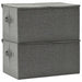 Storage Boxes 2 Pcs Fabric 50x30x25 Cm Anthracite Ttxkot