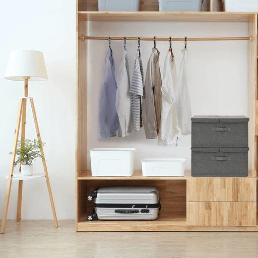 Storage Boxes 2 Pcs Fabric 50x30x25 Cm Anthracite Ttxkot