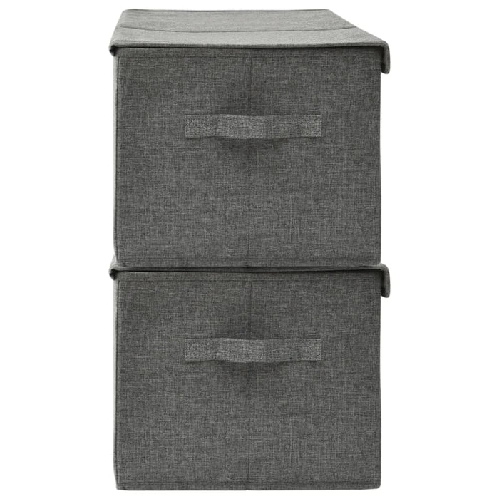 Storage Boxes 2 Pcs Fabric 50x30x25 Cm Anthracite Ttxkot