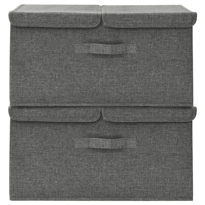 Storage Boxes 2 Pcs Fabric 50x30x25 Cm Anthracite Ttxkot