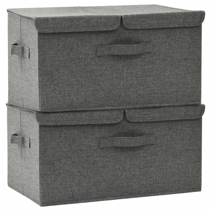 Storage Boxes 2 Pcs Fabric 50x30x25 Cm Anthracite Ttxkot