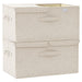 Storage Boxes 2 Pcs Fabric 50x30x25 Cm Cream Ttxkoi