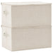 Storage Boxes 2 Pcs Fabric 50x30x25 Cm Cream Ttxkoi