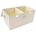 Storage Boxes 2 Pcs Fabric 50x30x25 Cm Cream Ttxkoi