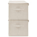 Storage Boxes 2 Pcs Fabric 50x30x25 Cm Cream Ttxkoi