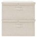 Storage Boxes 2 Pcs Fabric 50x30x25 Cm Cream Ttxkoi